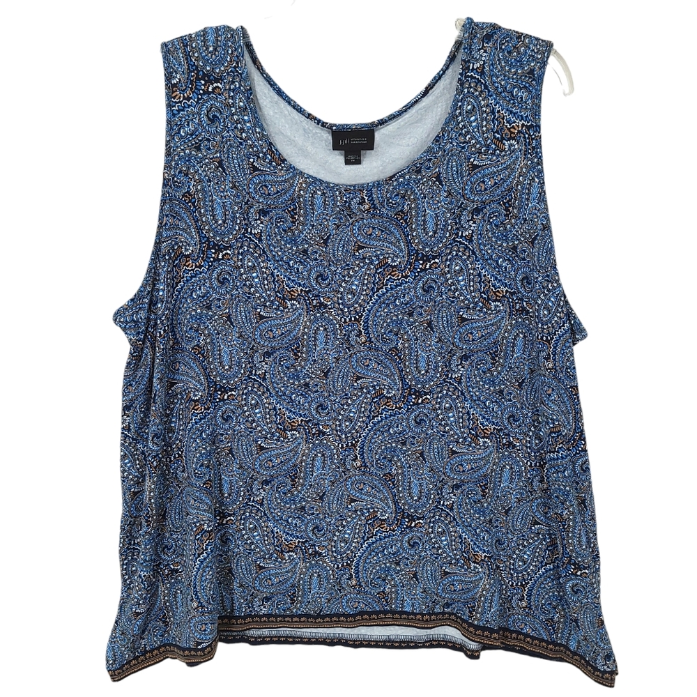 J. Jill Wearever Paisley Tank Top Sz 2X
